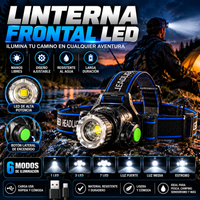 Linterna de pesca telescópica de luz fuerte